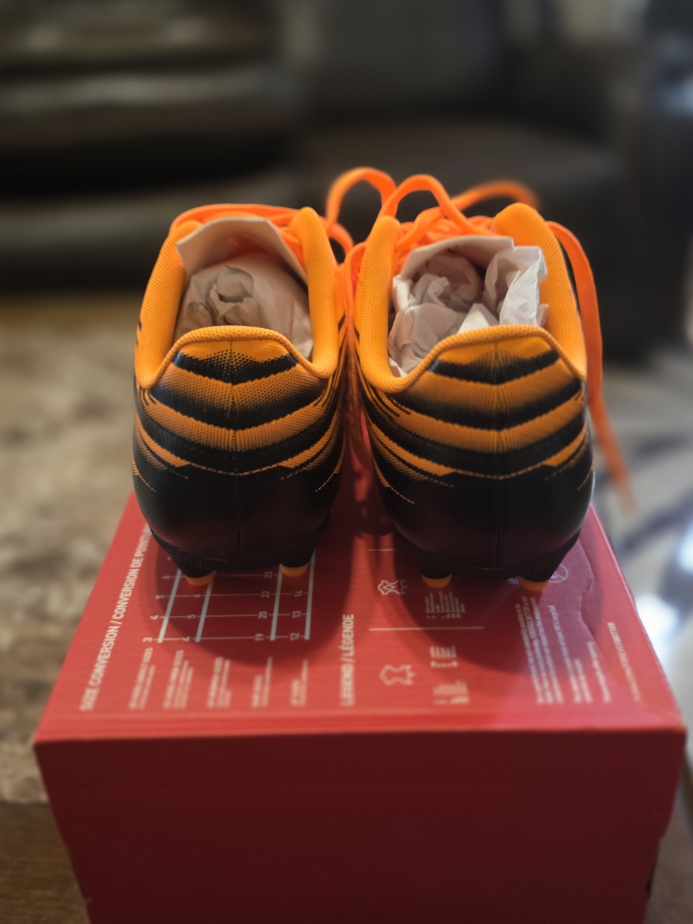 Puma Men’s Orange Performance Soccer Shoes - Picture 5 of 6